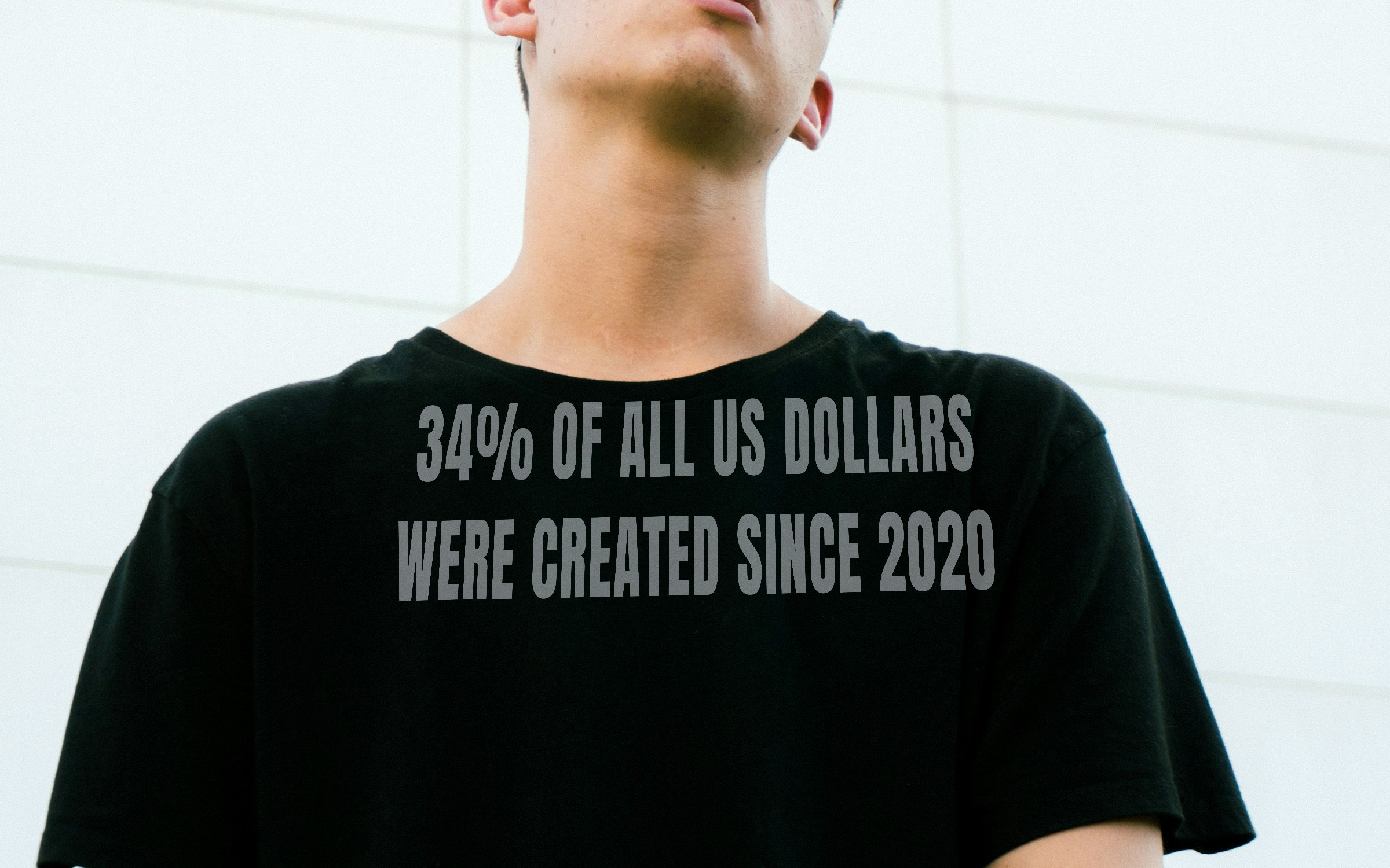 Fed Money Print black tee — Soft Signal